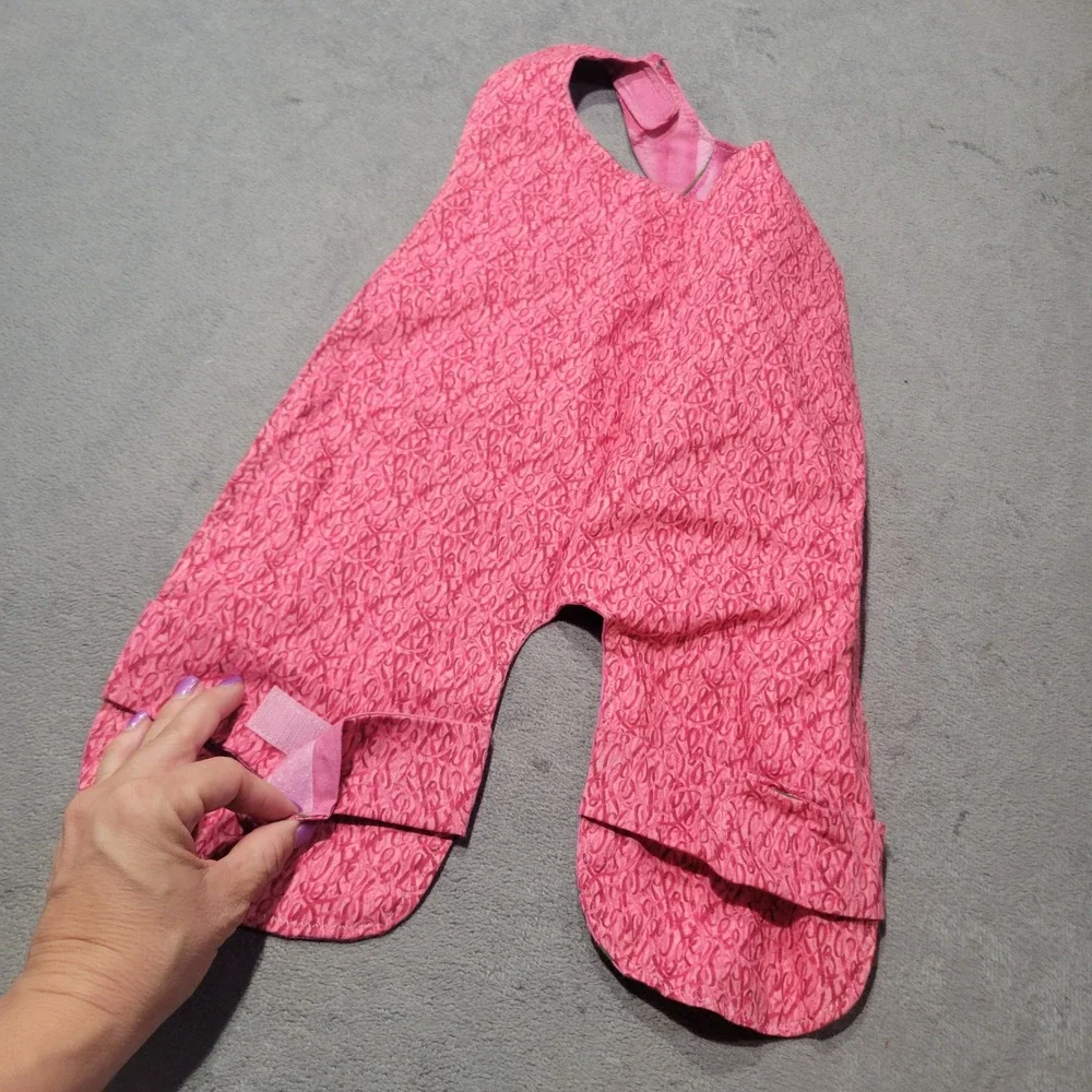 Handmade Reversible Bib Garment Unisex Pink Floral Ribbon Artsy Boho Cottagecore